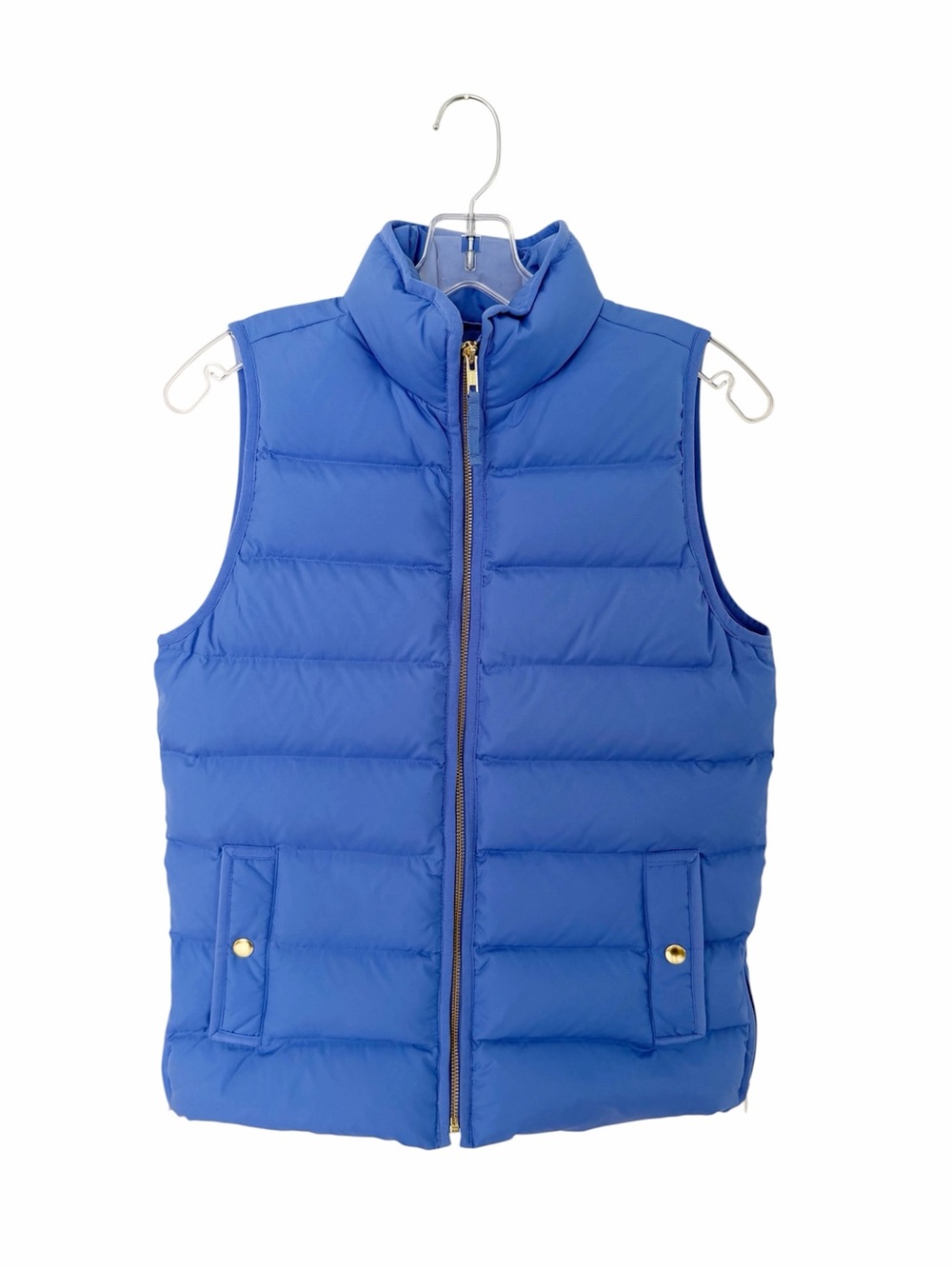 J. Crew Blue Quilted Down Puffer Vest Size XS